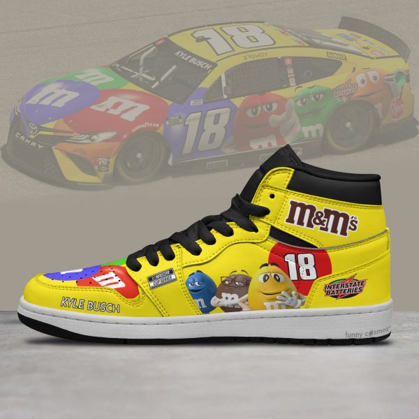 Kyle Busch Custom Shoes #18 Livery 2015 Livery M&M's Racing Shoes - 6