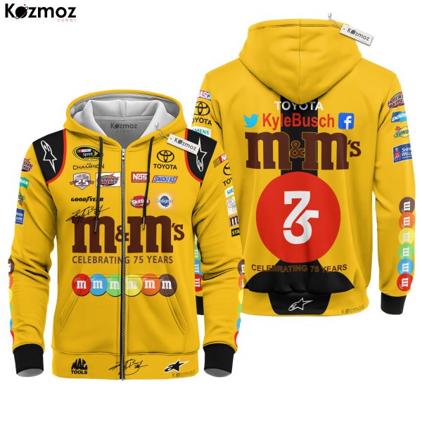 Kyle Busch Racing Costume Signed & Race-Used 2015 - M&M's NASCAR Cup Series Racing Team - 8