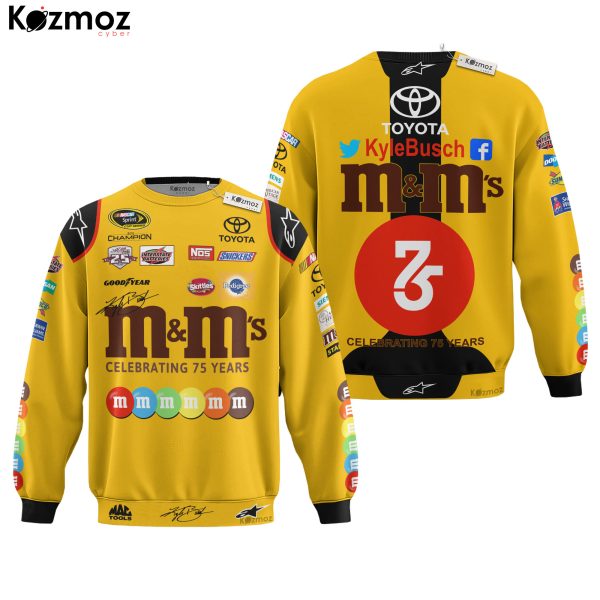 Kyle Busch Racing Costume Signed & Race-Used 2015 - M&M's NASCAR Cup Series Racing Team - 9