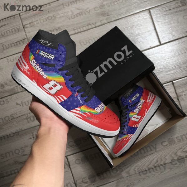 Kyle Busch RCR Custom Shoes Fictional Patriotic Theme Skittles Livery 2023 Camaro Livery Racing Shoes - 7