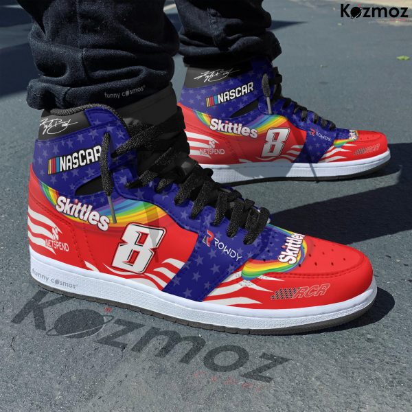 Kyle Busch RCR Custom Shoes Fictional Patriotic Theme Skittles Livery 2023 Camaro Livery Racing Shoes - 5