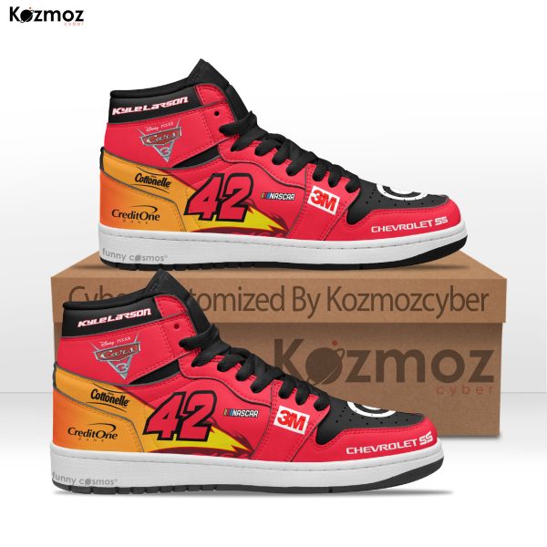 Kyle Larson Custom Shoes McQueen Chevy SS Livery 2017 Livery Lightning Racing Shoes - 9