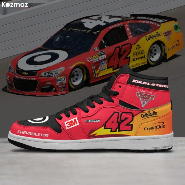 Kyle Larson Custom Shoes McQueen Chevy SS Livery 2017 Livery Lightning Racing Shoes - 6