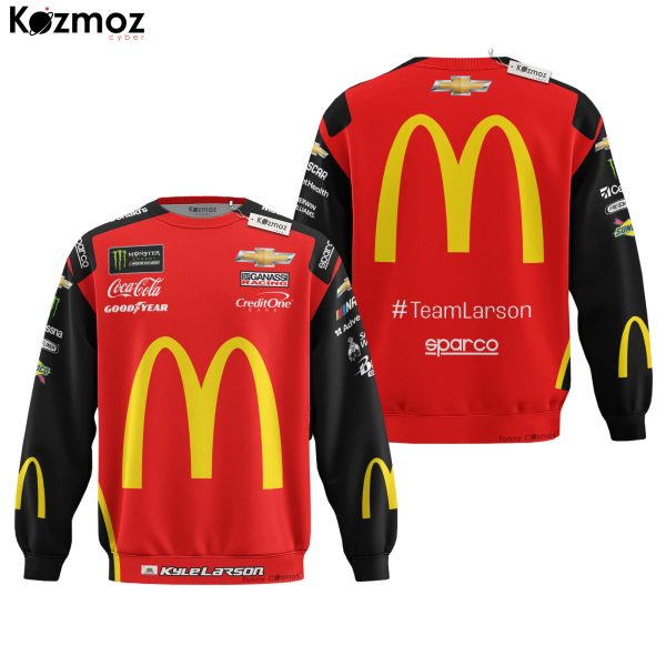 Kyle Larson Racing Firesuit Costume Signed McDonald's 2019 Collection - Hendrick Motorsports NASCAR Racing Team - 9