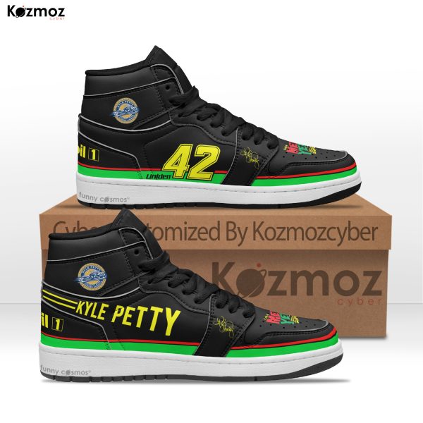Kyle Petty Custom Shoes Yello #42 Livery 1992 Livery Mello Racing Shoes - 10