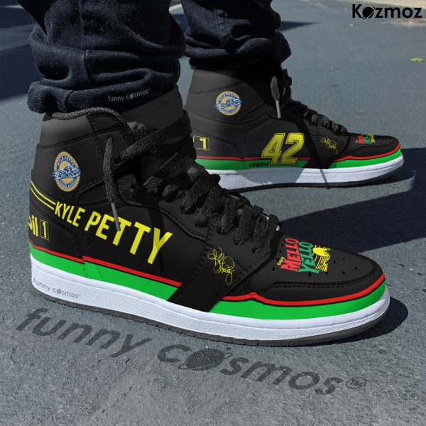 Kyle Petty Custom Shoes Yello #42 Livery 1992 Livery Mello Racing Shoes - 5