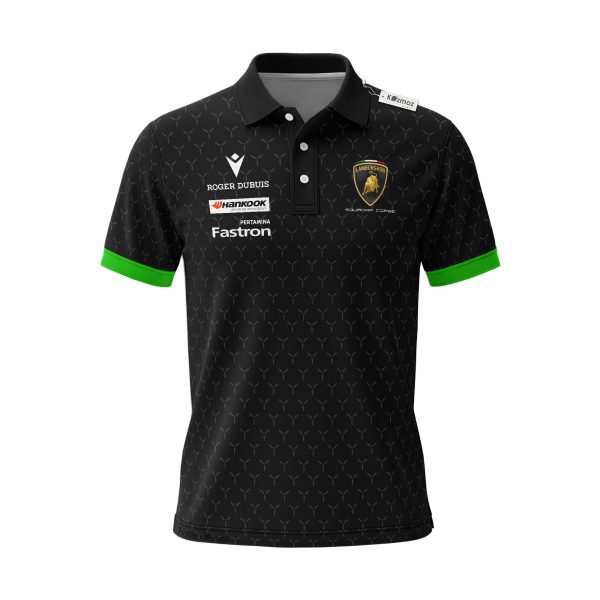 Lamborgh Squadra Corse 2026 Black Custom Polo Shirt - 6