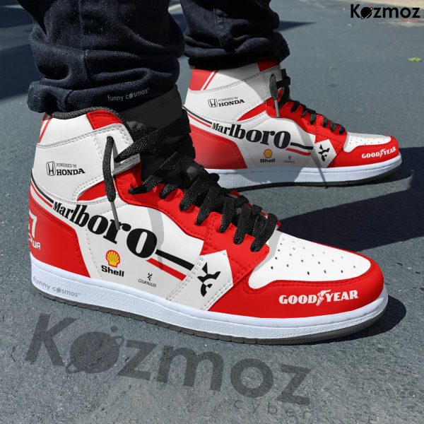 Magic Senna AJ1 Sneakers McLaren Honda MP4-5 Livery 1990 Custom Racing Shoes - 9