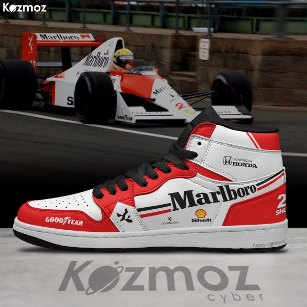 Magic Senna AJ1 Sneakers McLaren Honda MP4-5 Livery 1990 Custom Racing Shoes - 8