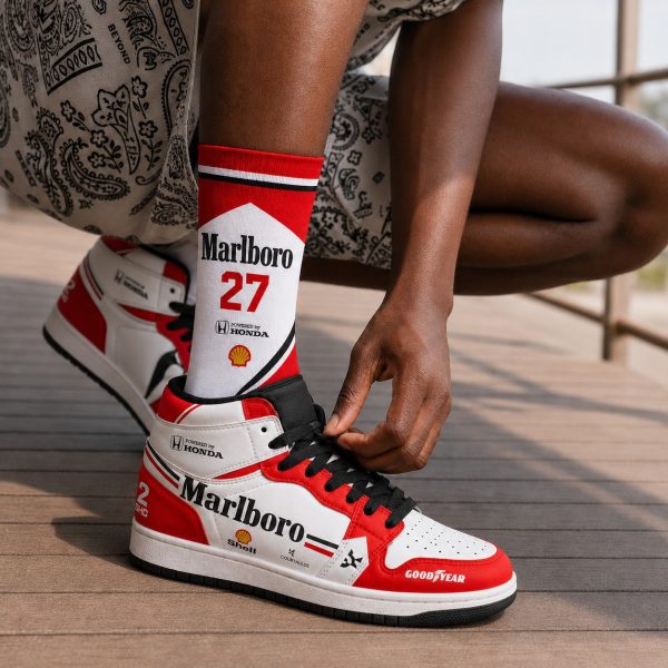 Magic Senna AJ1 Sneakers McLaren Honda MP4-5 Livery 1990 Custom Racing Shoes - 7