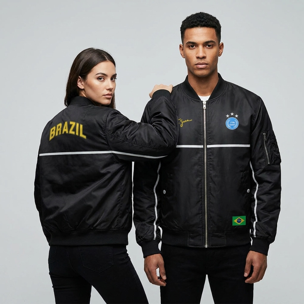 Magic Senna Brazil F1 Race Bomber Jackets