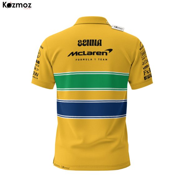 Magic Senna Polo Shirt Monaco GP Mclaren Polo Team - 7