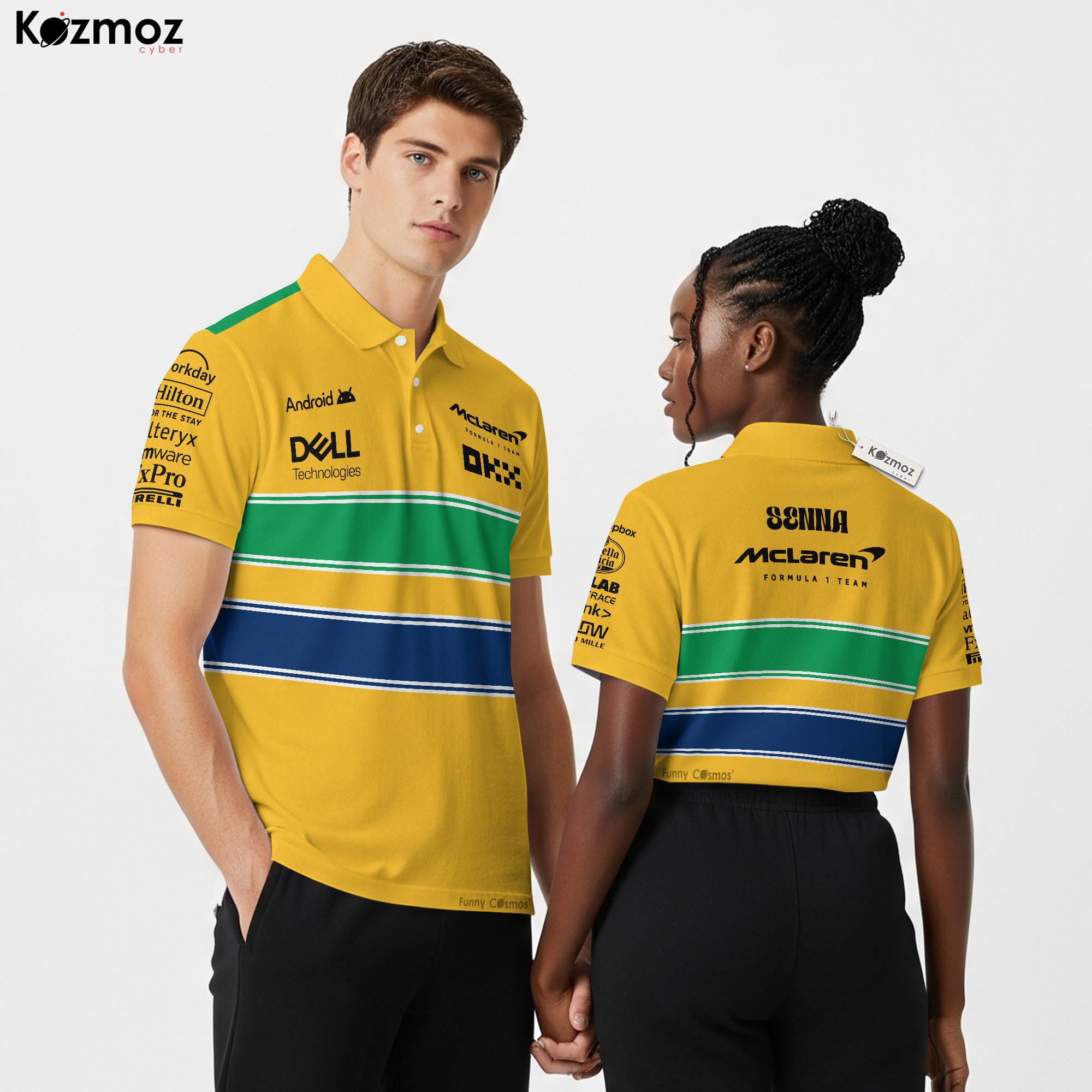 Magic Senna Polo Shirt Monaco GP Mclaren Polo Team