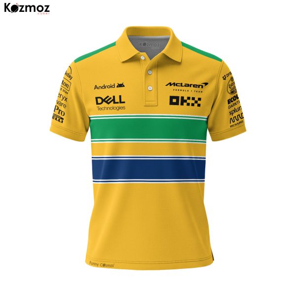 Magic Senna Polo Shirt Monaco GP Mclaren Polo Team - 6