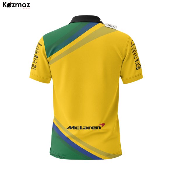 Magic Senna Racing Polo Shirt Mclaren Livery Monaco Polo Team - 7