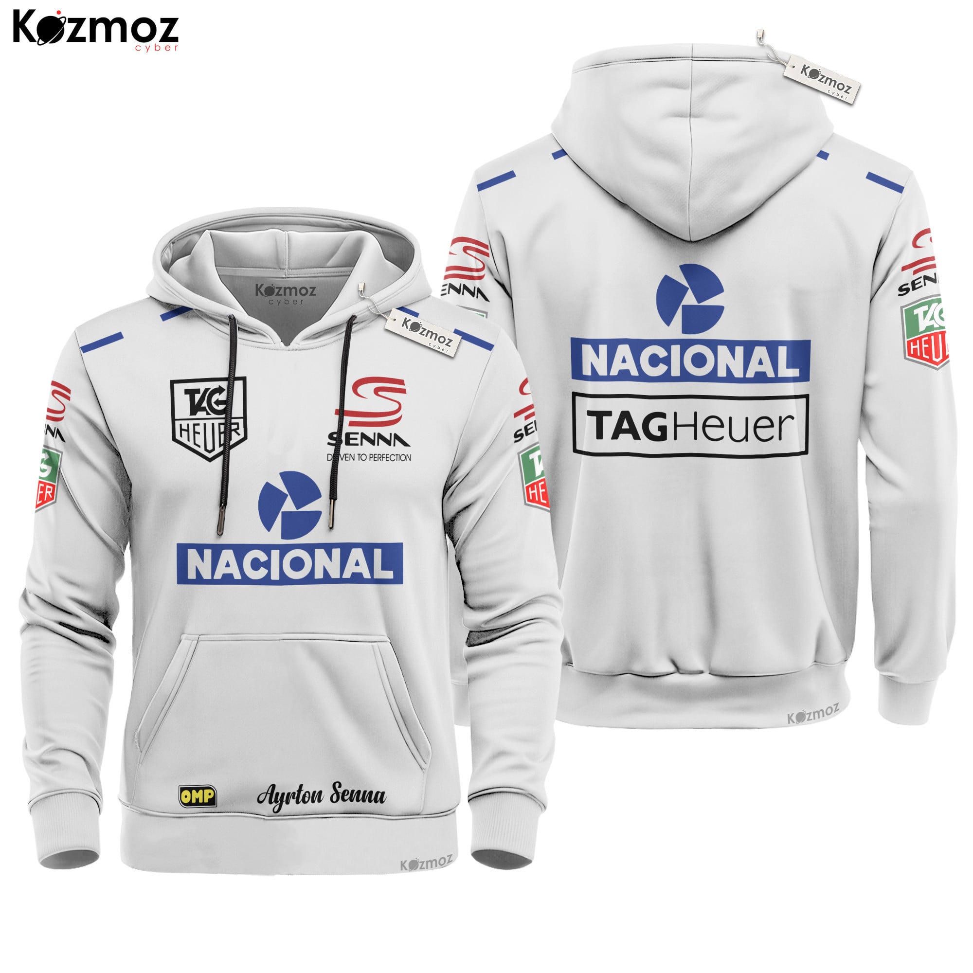 Magic Senna Williams Grand Prix Custom Racing Suit - Tag Heuer 'Driven to Perfection' Personalized with OMP & Nacional Design