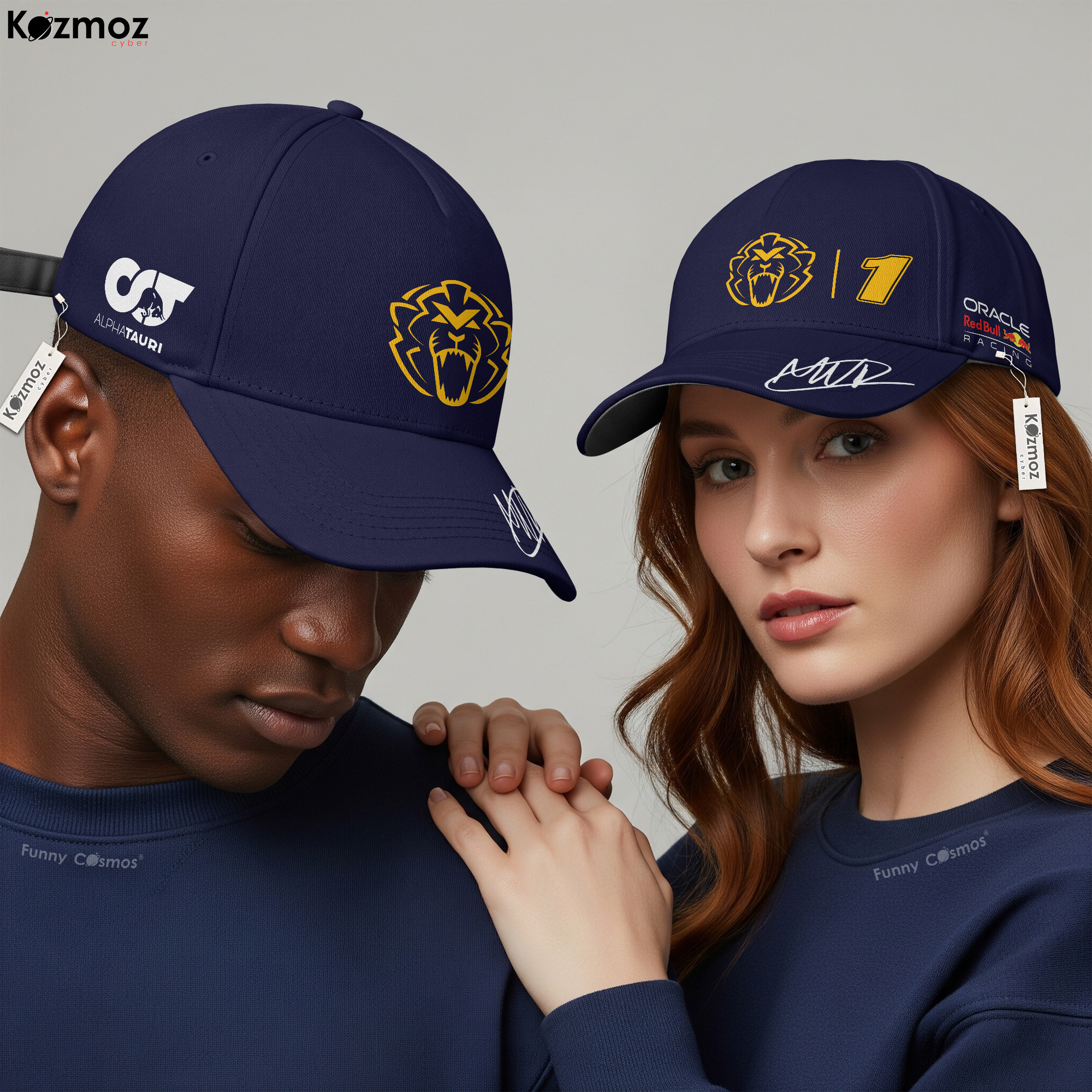 Max Verstappen Cap Orange Lion Racing Hat
