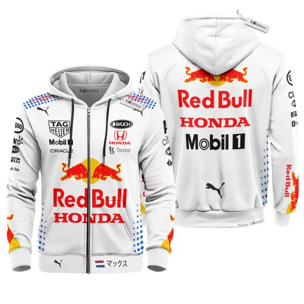 Max Verstappen Signed Red Bull White Racing Suit 2021 - 10