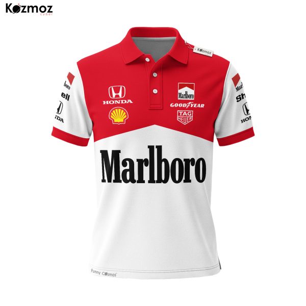 McLaren Honda MP4-4 1988 Racing Polo Shirt - Ayrton Senna Inspired Motorsport - 6