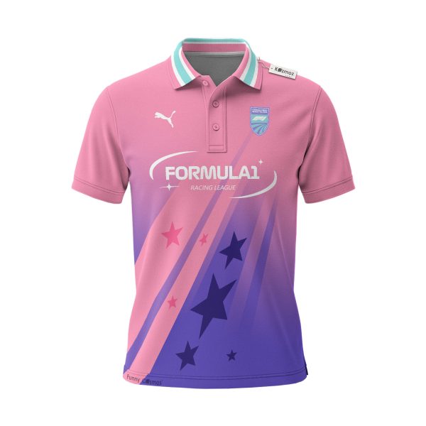 Miami Neon Polo Pink Circuit Custom Polo Shirt - 6