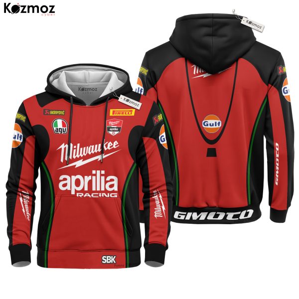 Milwaukee Aprilia Racing Costume - WSBK 2017 Black And Red Version - 9