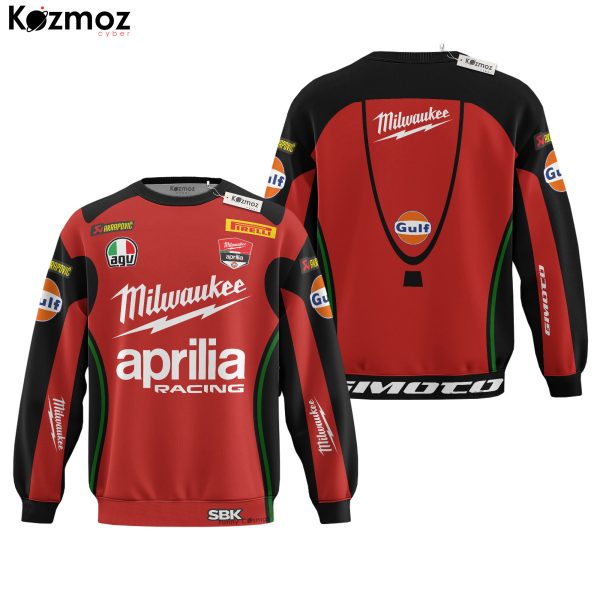 Milwaukee Aprilia Racing Costume - WSBK 2017 Black And Red Version - 11