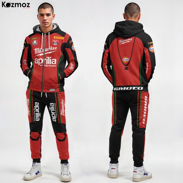 Milwaukee Aprilia Racing Costume - WSBK 2017 Black And Red Version - 8