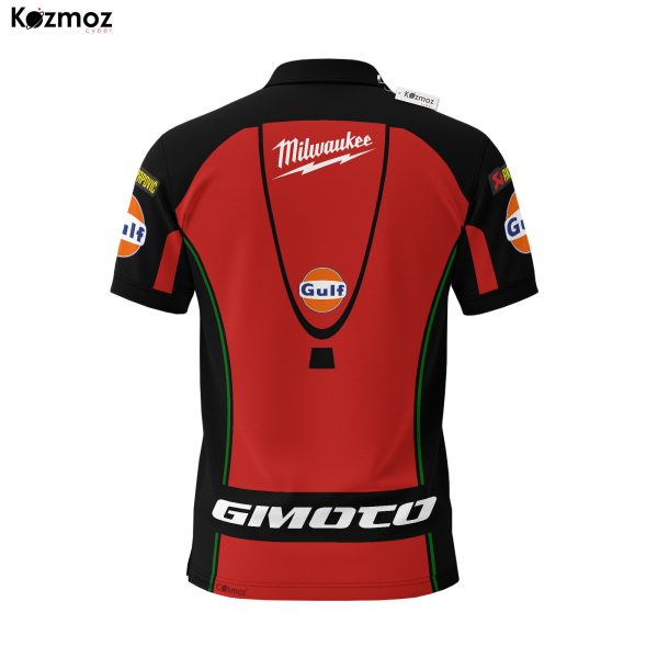 Milwaukee Aprilia Racing Polo - WSBK 2017 Black And Red Version - 8
