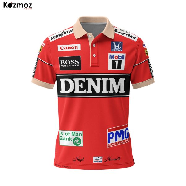 Nigel Mansell Canon Williams Racing Polo - 1986 Stand 21 Motorsport Teamwear - 6