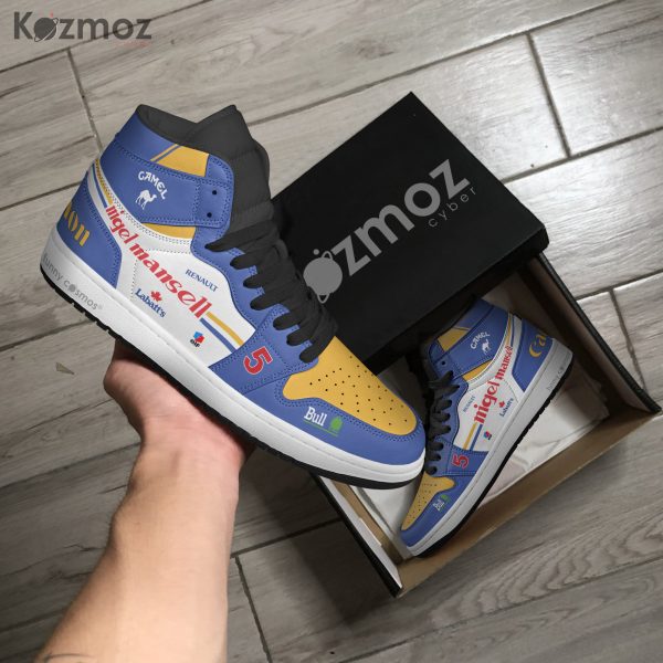 Nigel Mansell Custom Shoes Williams Renault FW14B Livery 1992 Racing Shoes - 7