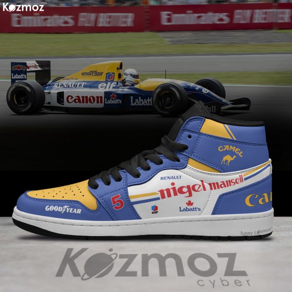 Nigel Mansell Custom Shoes Williams Renault FW14B Livery 1992 Racing Shoes - 5