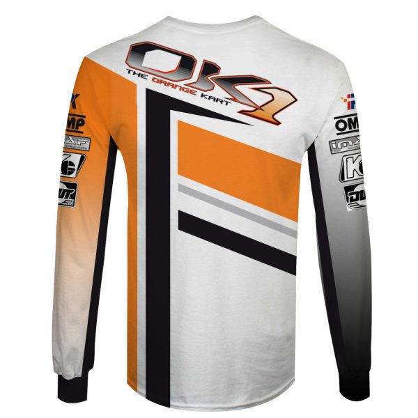 Ok1 Kart Hoodie The Orange Kart Sweater Ok1, Omp Go Kart Racing Costume - 17