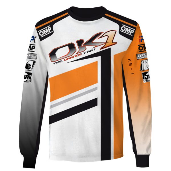 Ok1 Kart Hoodie The Orange Kart Sweater Ok1, Omp Go Kart Racing Costume - 16