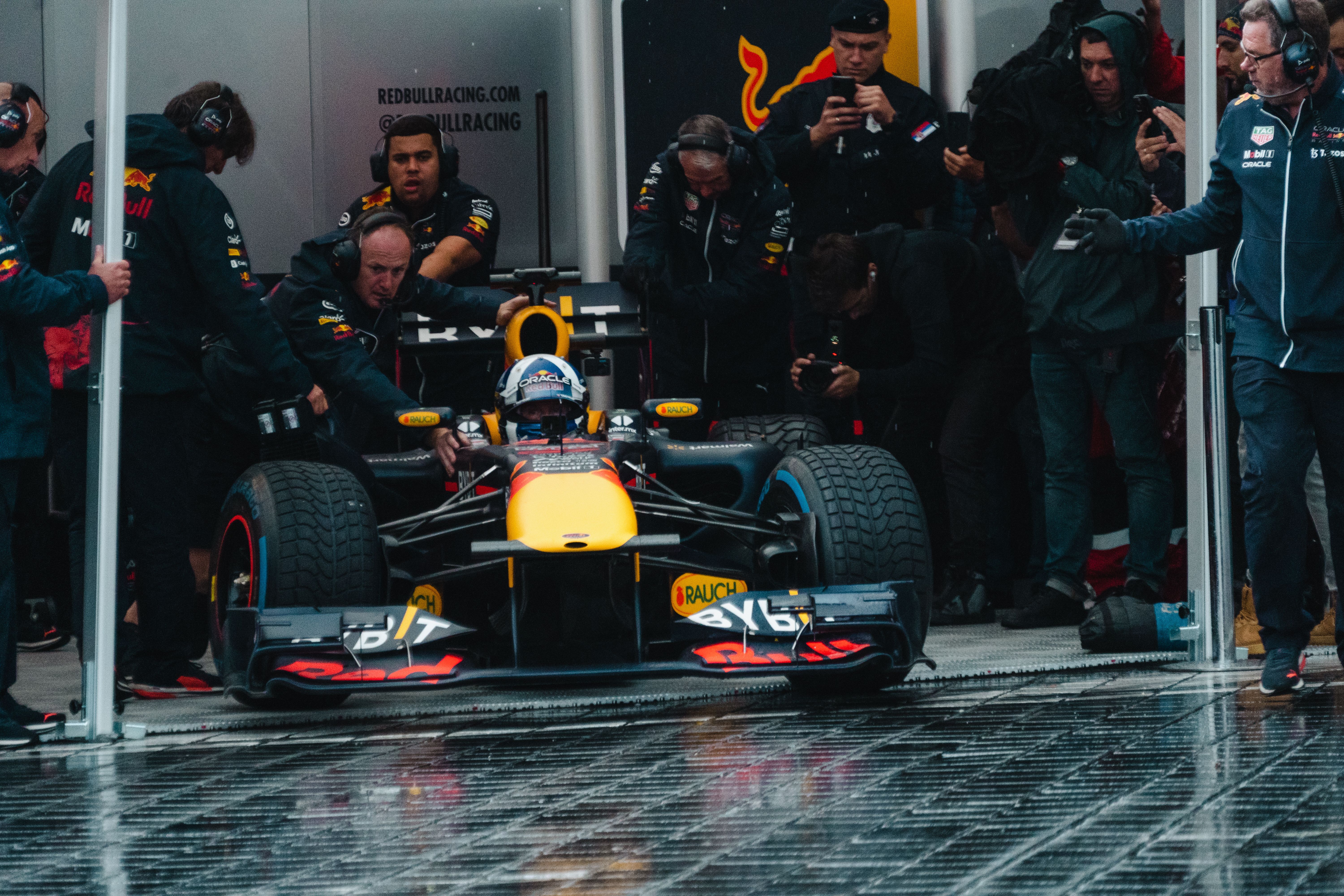 Motorsport fans showing passion and team support