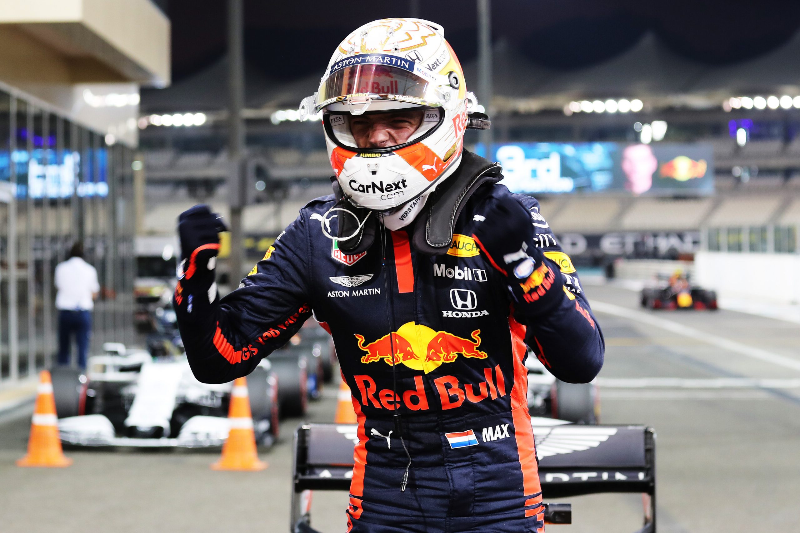 Modern Formula 1 car with paddle shift technology