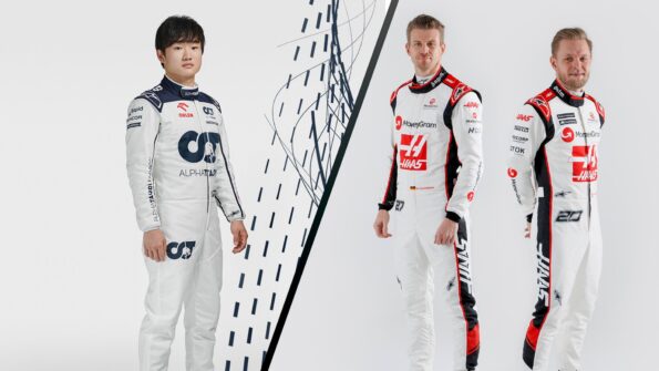 Fashion-driven racing suit design showcasing collaboration between designers and racing gear brands