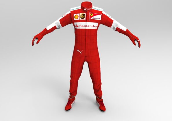 Custom F1 racing suit with sponsor logos showcasing how branding and function come together