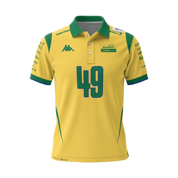 Pertamina Enduro VR46 Racing Team GP Brazil Fabio Di Giannantonio Custom Polo Shirt - 6