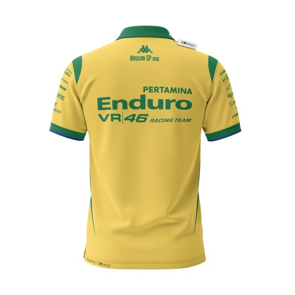 Pertamina Enduro VR46 Racing Team GP Brazil Fabio Di Giannantonio Custom Polo Shirt - 7