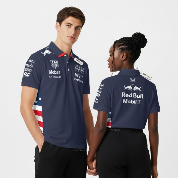 RBR F1 American Flag Custom Polo Shirt - 9