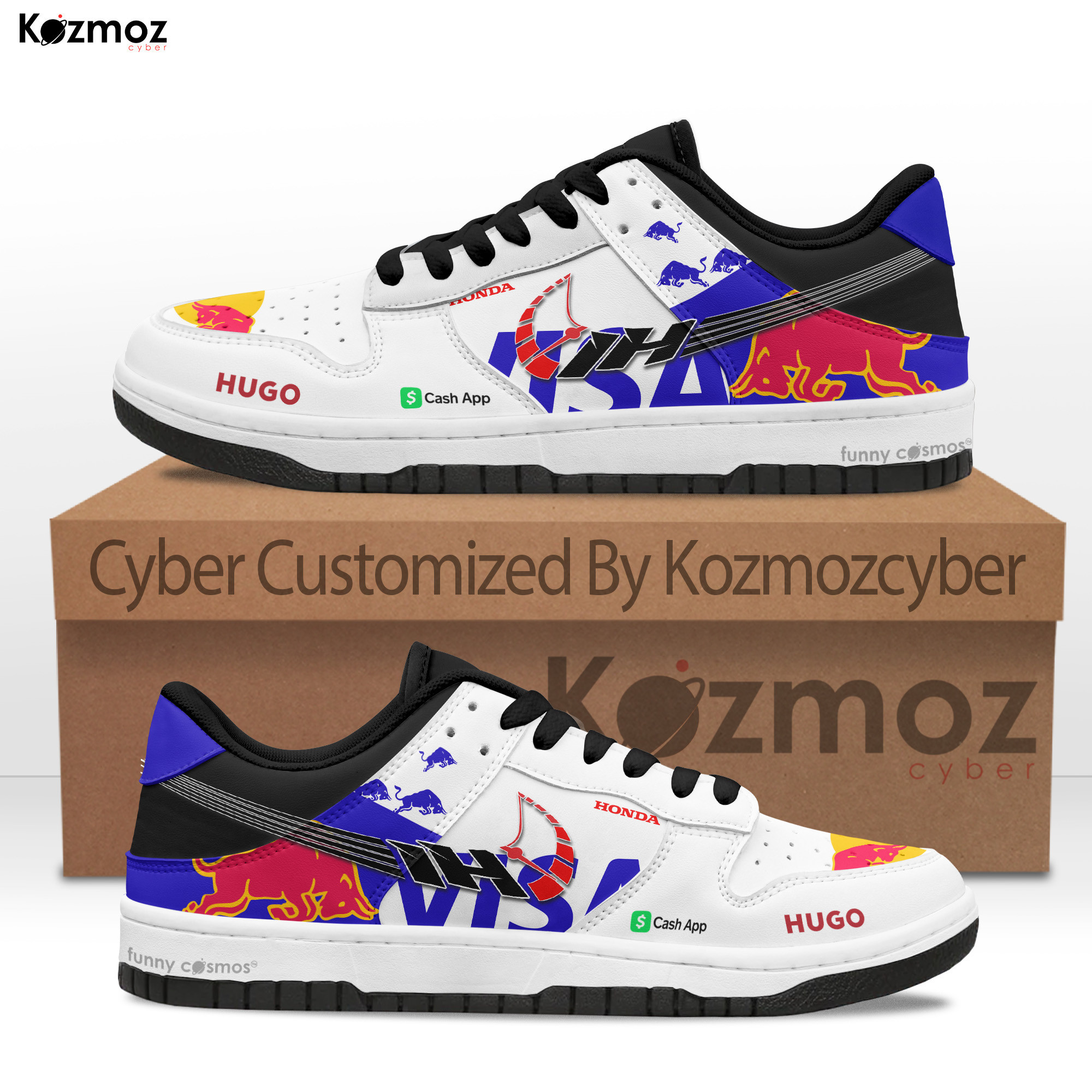 Red Bull Isack Hadjar Custom Shoes RB21 Livery 2025 Racing Shoes