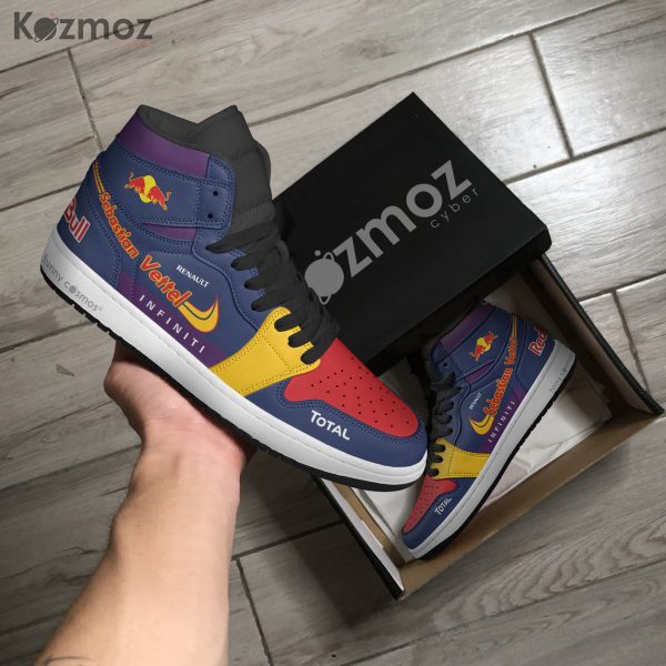 Red Bull Sebastian Vettel Custom Shoes Red Bull RBR9 Livery 2013 Racing Shoes - 7