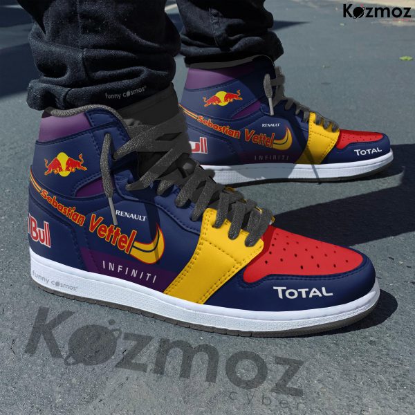 Red Bull Sebastian Vettel Custom Shoes Red Bull RBR9 Livery 2013 Racing Shoes - 5