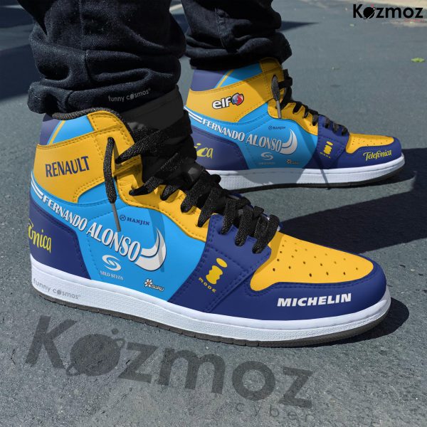 Renault Fernando Alonso Custom Shoes Renault R25 Livery 2005 Racing Shoes - 5