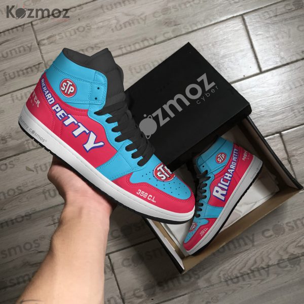 Richard Petty JD1 Sneakers Blue & STP Day-Glo Red #43 Livery 1972 Custom Racing Shoes - 7