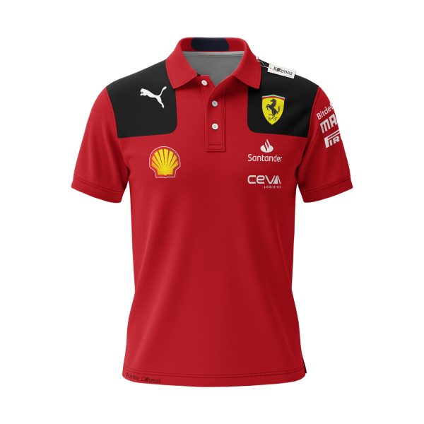 Rosso Corsa Scuderia F1 2023 Racing Custom Polo Shirt - 7