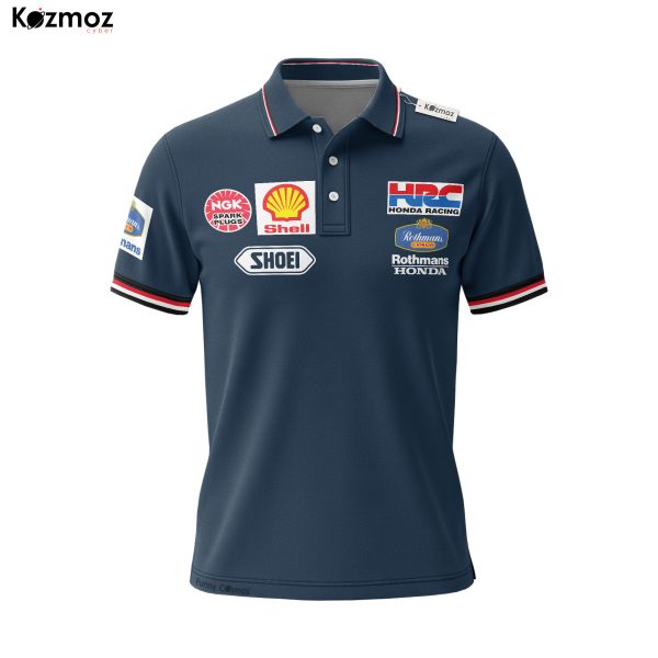 Rothmans Honda Racing Polo - Retro Motorsport Style Teamwear Shirt - 6