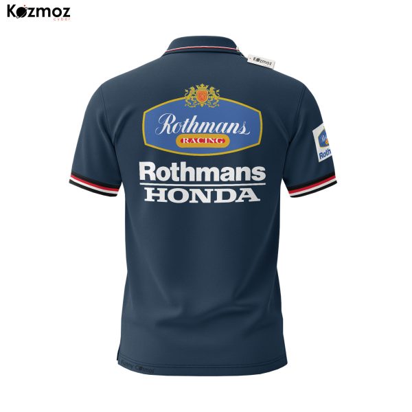 Rothmans Honda Racing Polo - Retro Motorsport Style Teamwear Shirt - 7