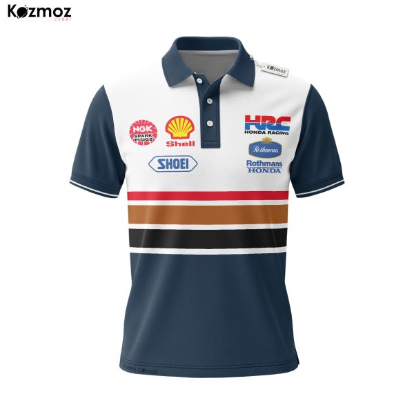 Rothmans x Honda HRC Racing Polo - MotoGP Teamwear Shirt - 6