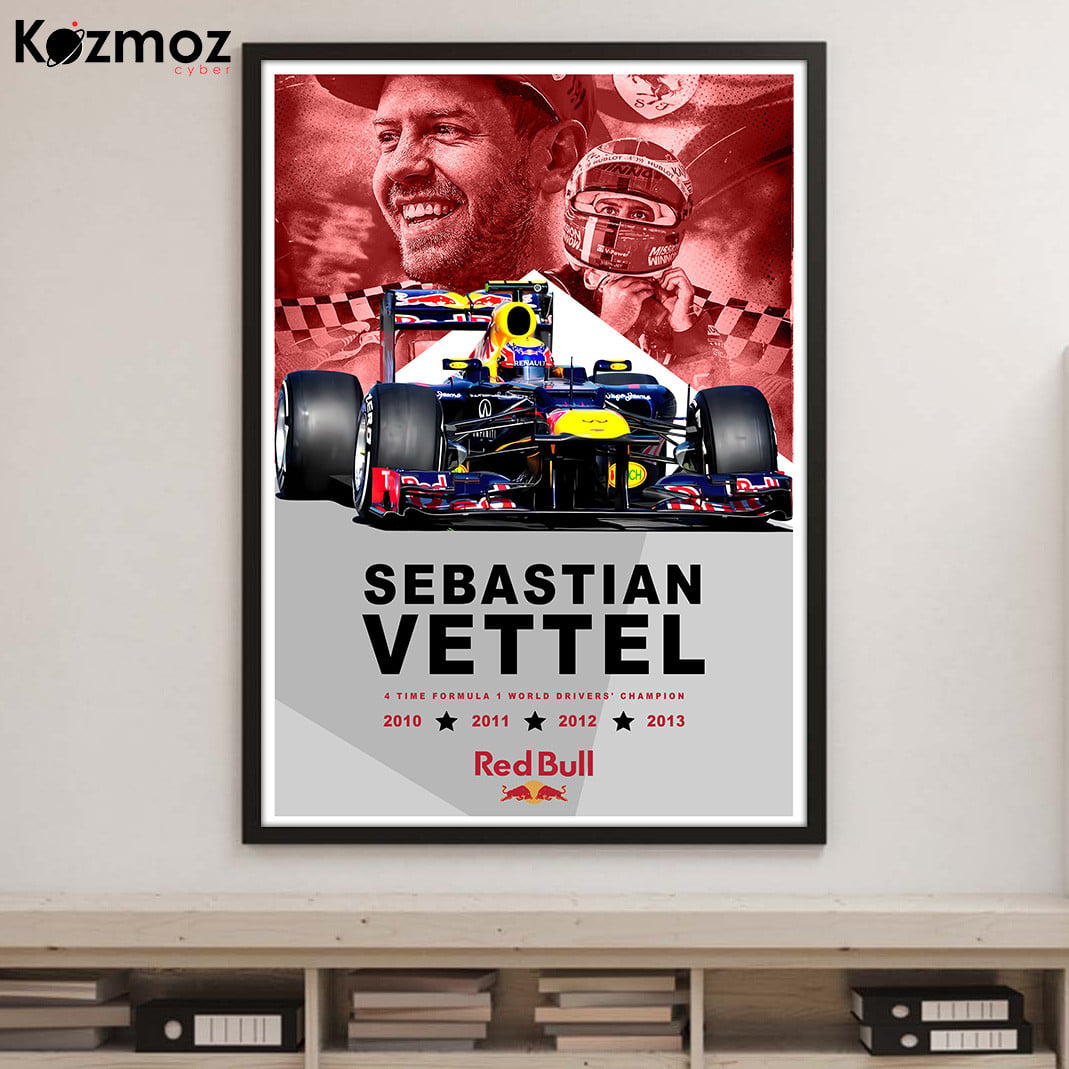 Sebastian Vettel Poster - Red Bull Racing Team - 3